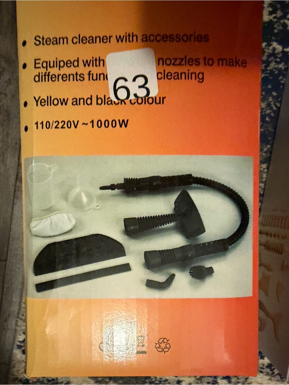 Steam Cleaner Accessory Kit - Black